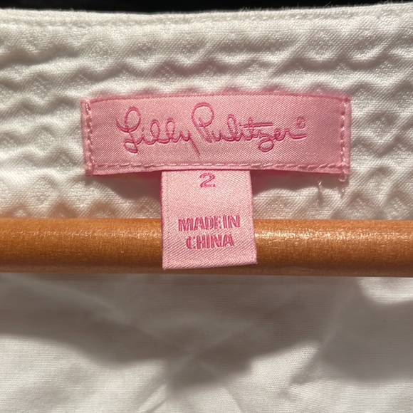 Lilly Pulitzer White and Gold dress size 2 - Picture 2 of 2